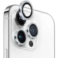 NORTHJO skla s kovovým rámečkem k ochraně čoček zadního fotoaparátu pro iPhone 11 Pro / 11 Pro Max / 12 Pro - stříbrná