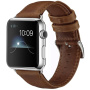 CRAZY HORSE řemínek z PU kůže pro Apple Watch 42mm / 41mm / 40mm / 38mm - hnědý