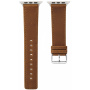 CRAZY HORSE řemínek z PU kůže pro Apple Watch 42mm / 41mm / 40mm / 38mm - hnědý