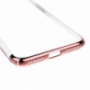 Baseus luxusní lesklý průhledný kryt pro Apple iPhone SE (2020/2022) / 8 / 7 - růžově zlatý