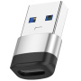 Nabíjecí a datová redukce - USB-C na USB-A - stříbrná