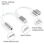 Audio a nabíjecí redukce - 3,5 mm jack / Lightning na Lightning - stříbrná