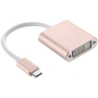 Video redukce - DVI na USB-C - růžovozlatá