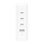 BELKIN Boost Charge Pro nabíjecí adaptér s porty 3x USB-C / USB-A a UK, US, EU zástrčkami - 140W - bílý