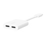 BELKIN RockStar audio a nabíjecí redukce - 2x USB-C na USB-C - bílá
