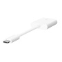 BELKIN RockStar audio a nabíjecí redukce - 2x USB-C na USB-C - bílá