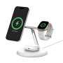BELKIN Boost Charge Pro Qi2 3v1 magnetický bezdrátový stojánek pro iPhone / Apple Watch / AirPods - 15W - bílý