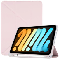 Pouzdro s origami stojánkem a prostorem na Apple Pencil pro iPad mini 6 / mini 7 - růžové