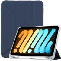 Pouzdro s origami stojánkem a prostorem na Apple Pencil pro iPad mini 6 / mini 7 - tmavě modré