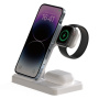 Z5G 3v1 skládací bezdrátový stojánek pro iPhone / Apple Watch / AirPods - 15W - bílý