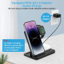 Z5G 3v1 skládací bezdrátový stojánek pro iPhone / Apple Watch / AirPods - 15W - bílý