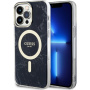 Guess IML Marble mramorový kryt s MagSafe pro iPhone 13 Pro Max - černý