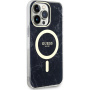 Guess IML Marble mramorový kryt s MagSafe pro iPhone 13 Pro Max - černý