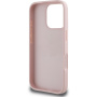 Guess Grained Roses 4G Metal Logo kryt pro iPhone 16 Pro - růžový