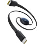 Baseus Nomos výsuvný nabíjecí a datový kabel - USB-C na USB-C - 1,5 m - černý