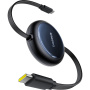 Baseus Nomos výsuvný nabíjecí a datový kabel - USB-C na USB-C - 1,5 m - černý