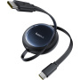 Baseus Nomos výsuvný nabíjecí a datový kabel - USB-C na USB-C - 1,5 m - černý