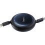 Baseus Nomos výsuvný nabíjecí a datový kabel - USB-C na USB-C - 1,5 m - černý