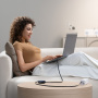 Baseus Nomos výsuvný nabíjecí a datový kabel - USB-C na USB-C - 1,5 m - černý