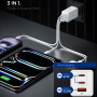Spigen Essential rychlonabíjecí adaptér s porty 2x USB-C / USB-A - 67W - bílý