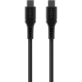 FIXED silikonový nabíjecí a datový kabel - USB-C na USB-C - 0,5 m - černý