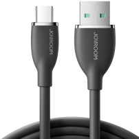 JOYROOM S-A29 silikonový nabíjecí a datový kabel - USB-A na USB-C - 1,2 m - černý