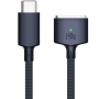 Opletený nabíjecí kabel - USB-C na MagSafe 3 pro MacBook - 2 m - tmavě modrý