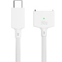 Opletený nabíjecí kabel - USB-C na MagSafe 3 pro MacBook - 2 m - bílý
