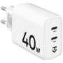 Tactical Base Plug Dual nabíjecí adaptér s porty 2x USB-C - 40W - bílý