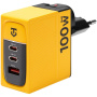Tactical Nett Warrior GaN nabíjecí adaptér s porty 2x USB-C / USB-A - 100W - žlutý