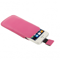 Pouzdro s vytahovacím poutkem pro Apple iPhone 5 / 5S / SE (2016) - růžové