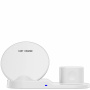 3v1 bezdrátový stojánek pro iPhone / Apple Watch s Lightning konektorem pro AirPods - 10W - bílý