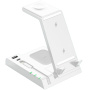 6v1 bezdrátový stojánek s porty USB-C / USB-A a Lightning kabelem pro iPhone / Apple Watch / AirPods - 15W - bílý