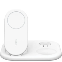 BELKIN Boost Charge 3v1 skládací magnetický bezdrátový stojánek pro iPhone / Apple Watch / AirPods - 15W - bílý