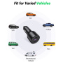 UGREEN autonabíječka s porty 2x USB-C / USB-A - 65W - černá