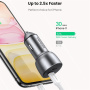UGREEN autonabíječka s porty 2x USB-C - 30W - šedá
