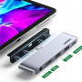 UGREEN CM424 5v1 hub - HDMI / 3,5 mm jack / USB-C / 2x USB-A na USB-C - šedý