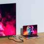 5v1 hub - 3,5 mm jack / 2x USB-C / 2x USB-A na USB-C - tmavě šedý