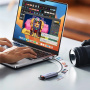 UGREEN 2v1 redukce se čtečkou karet - slot na SD / TF kartu na USB-C - tmavě šedá