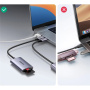 UGREEN 2v1 redukce se čtečkou karet - slot na SD / TF kartu na USB-C - tmavě šedá