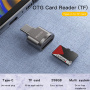 Yesido GS19 mini redukce se čtečkou karet - slot na TF kartu na USB-C - tmavě šedá