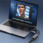 T30B 2v1 ethernet redukce - RJ45 na USB-C / USB-A - šedá