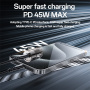 Yesido Y67 mini autonabíječka s portem USB-C - 45W - šedá