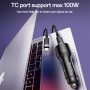 Yesido Y65 autonabíječka s porty USB-C / USB-A - 118W - černá