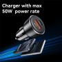 Yesido Y64 autonabíječka s porty USB-C / USB-A - 50W - černá