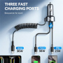 JOYROOM CL07 sada autonabíječky s porty USB-C / USB-A a kabelu USB-C - 72W - 1,6 m - černá