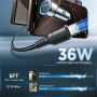 JOYROOM CL07 sada autonabíječky s porty USB-C / USB-A a kabelu USB-C - 72W - 1,6 m - černá