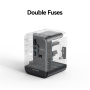 USAMS CC308 univerzální cestovní adaptér s porty 2x USB-C / USB-A a výsuvnými zástrčkami - 17W - černý