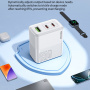 WEKOME WP-U66 GaN rychlonabíjecí adaptér s porty 2x USB-C / USB-A - 65W - bílý