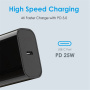 NORTHJO rychlonabíjecí adaptér s portem USB-C - 25W - černý